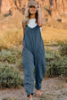 V-Neck Sleeveless Jumpsuit with Pocket Trendsi