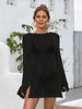 Slit Boat Neck Dropped Shoulder Cover-Up Trendsi