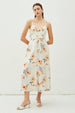  Floral Button Down Cami Midi Dress -BazaarBey - www.shopbazaarbey.com