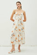  Floral Button Down Cami Midi Dress -BazaarBey - www.shopbazaarbey.com