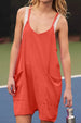 Pocketed Spaghetti Strap Romper Trendsi