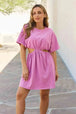  Summer Field Full Size Cutout T-Shirt Dress in Carnation Pink -BazaarBey - www.shopbazaarbey.com