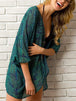 Open Front Half Sleeve Cover-Up Trendsi