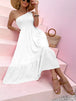 Smocked Single Shoulder Sleeveless Dress -BazaarBey - www.shopbazaarbey.com