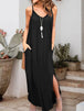 Slit Scoop Neck Sleeveless Dress -BazaarBey - www.shopbazaarbey.com