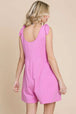   Shoulder Knot Baggy Romper Trendsi