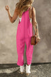 Pocketed Spaghetti Strap Wide Leg Jumpsuit Trendsi