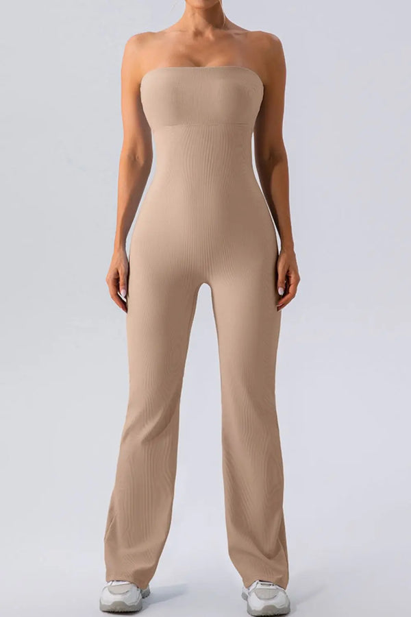 BazaarBey Sleeveless Straight Active Jumpsuit 