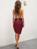 Rainbow Pompom  Swim Skirt Trendsi