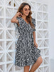 Ruffled  Floral  Mini Dress -BazaarBey - www.shopbazaarbey.com
