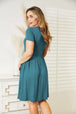  Full Size Short Sleeve Dress with Pockets -BazaarBey - www.shopbazaarbey.com