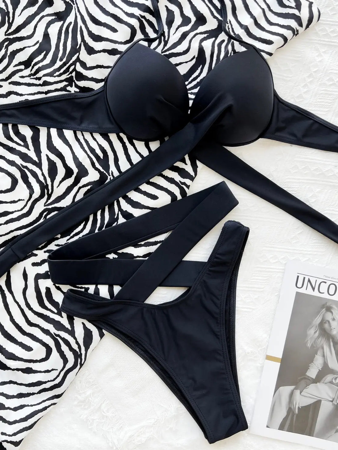 Crisscross Halter Neck Bikini Set Trendsi