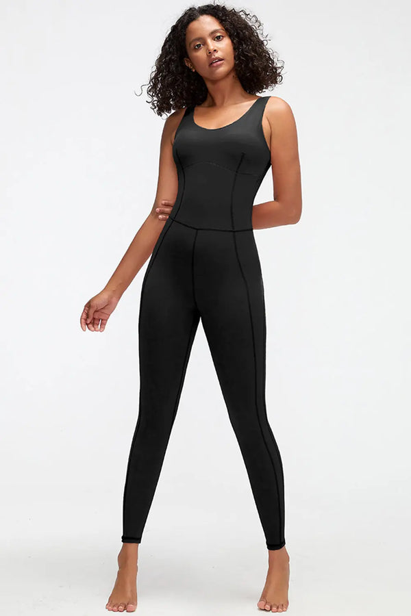 BazaarBey  Wide Strap Active Jumpsuit Bazaarbey