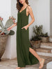 Slit Scoop Neck Sleeveless Dress -BazaarBey - www.shopbazaarbey.com