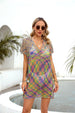 Openwork  Short Sleeve Cover-Up Trendsi