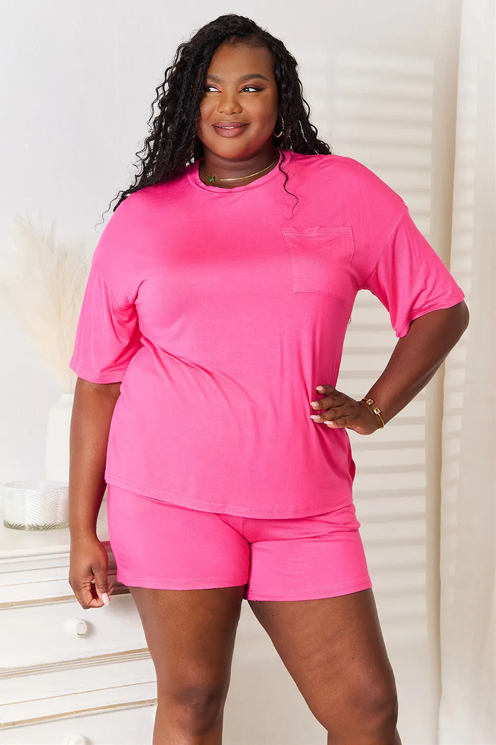   Soft Rayon Half Sleeve Top and Shorts Set Bazaarbey