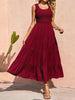 Tiered Smocked Wide Strap Dress -BazaarBey - www.shopbazaarbey.com