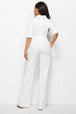 Mock Neck Tie-Waist Half Sleeve Jumpsuit Trendsi