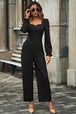 Sweetheart Neck Flounce Sleeve Jumpsuit Trendsi