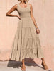 Tiered Smocked Wide Strap Dress -BazaarBey - www.shopbazaarbey.com