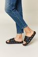  Pyramid Stud Toe Band Footbed Sandals Trendsi
