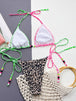  Tied Halter Neck Bikini Set Trendsi