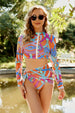 BazaarBey Printed Zip Up Three-Piece  Set 