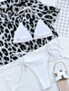 Textured Halter Neck Tie Side Bikini Set Trendsi