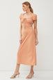  Square Neck Short Sleeve Midi Dress -BazaarBey - www.shopbazaarbey.com