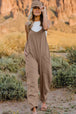   V-Neck Sleeveless Jumpsuit with Pockets Trendsi