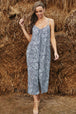 Printed Spaghetti Strap Low Back Jumpsuit Trendsi