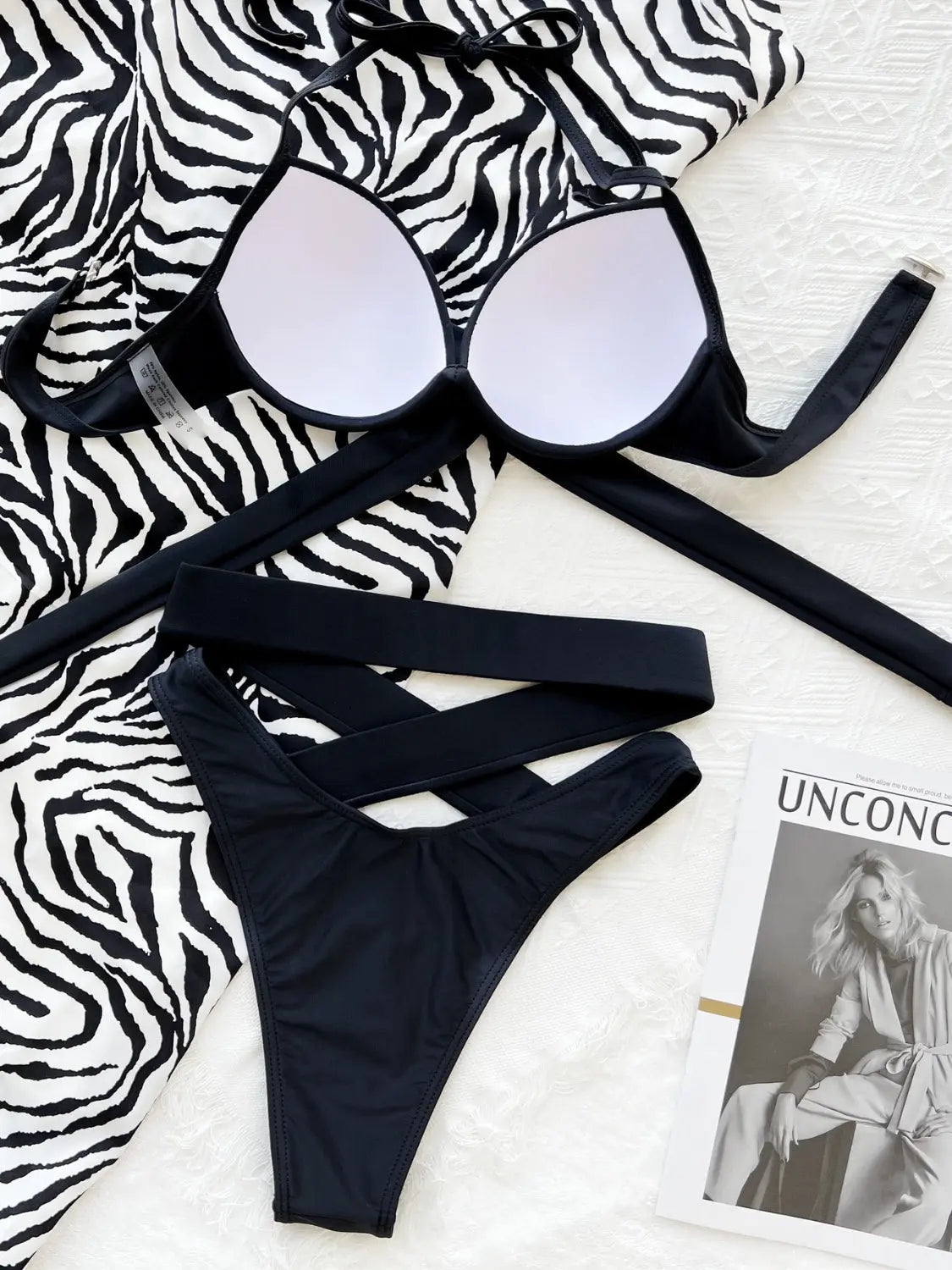 Crisscross Halter Neck Bikini Set Trendsi