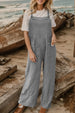  Wide Leg Front Pocket Jumpsuit Trendsi