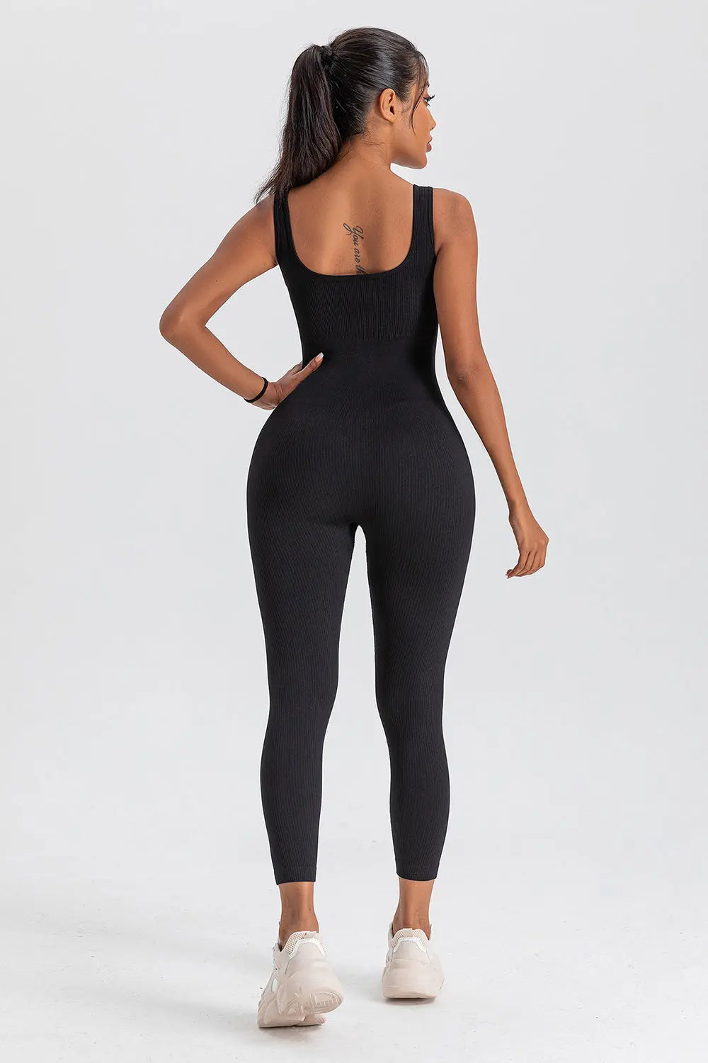 Wide Strap Sleeveless Active Jumpsuit Trendsi