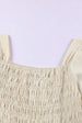 Smocked Long Flounce Sleeve Square Neck Jumpsuit Trendsi