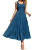 Tiered Smocked Wide Strap Dress -BazaarBey - www.shopbazaarbey.com