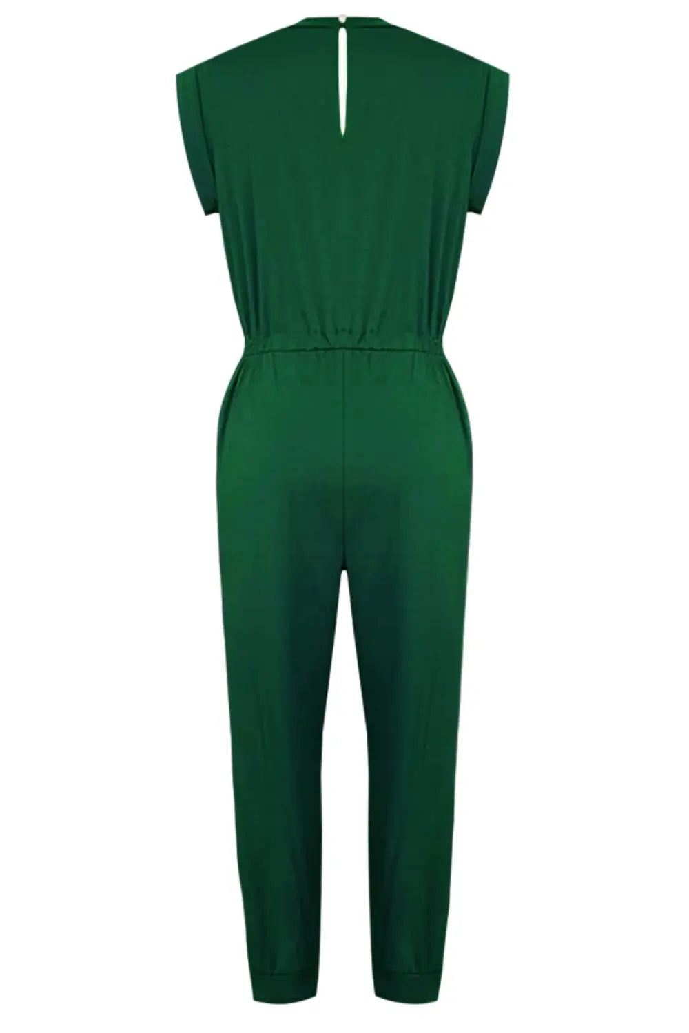 Drawstring Round Neck Sleeveless Jumpsuit Trendsi