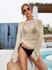 Slit Boat Neck Dropped Shoulder Cover-Up Trendsi