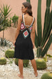 Geometric V-Neck Spaghetti Strap Cover Up Dress Trendsi