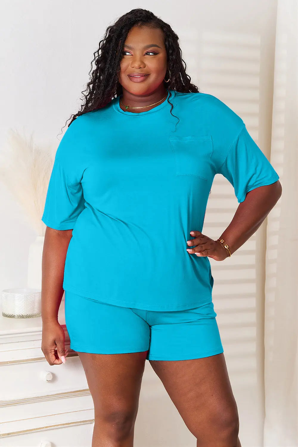   Soft Rayon Half Sleeve Top and Shorts Set Bazaarbey
