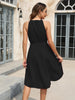 Tied Round Neck Sleeveless Dress -BazaarBey - www.shopbazaarbey.com