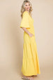  Backless Plunge Half Sleeve Tiered Dress -BazaarBey - www.shopbazaarbey.com
