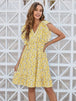 Ruffled  Floral  Mini Dress -BazaarBey - www.shopbazaarbey.com