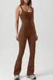 Square Neck Sleeveless Sports Jumpsuit Trendsi