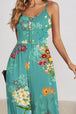 Decorative Button Spaghetti Strap Wide Leg Jumpsuit Trendsi