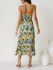 Printed Sleeveless Midi Cami dress -BazaarBey - www.shopbazaarbey.com