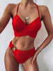 BazaarBey Halter Neck Two-Piece Bikini Set 