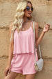 Ribbed Adjustable Spaghetti Strap Romper Trendsi