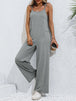 Tie-Shoulder Wide Leg Jumpsuit with Pockets Trendsi