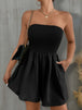 BazaarBey Pocketed Tube Wide Leg Romper 